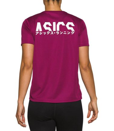 Футболка ASICS KATAKANA SS TOP 2012A827-600 жіноча колір: фіолетовий
