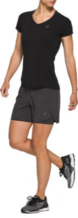 Футболка ASICS V-NECK SS TOP 2012A981-004 жіноча колір: чорний