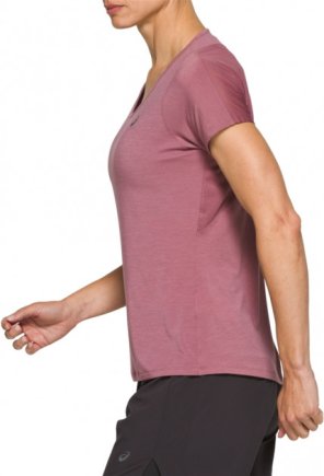 Футболка ASICS V-NECK SS TOP 2012A981-501 женская цвет: розовый