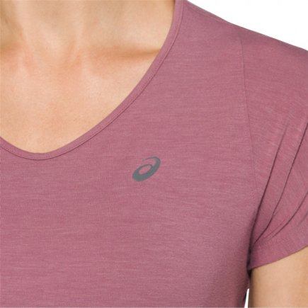 Футболка ASICS V-NECK SS TOP 2012A981-501 женская цвет: розовый
