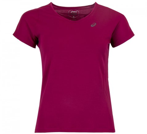 Футболка ASICS V-NECK SS TOP 2012A981-601 жіноча колір: фіолетовий