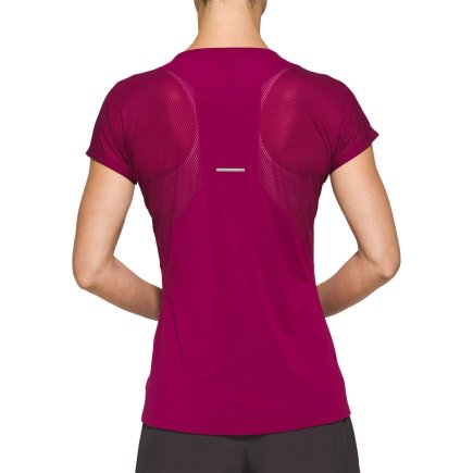 Футболка ASICS V-NECK SS TOP 2012A981-601 жіноча колір: фіолетовий