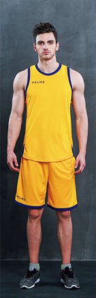 Комплект баскетбольної форми Kelme 3881021.9717 колір: жовтий / фіолетовий