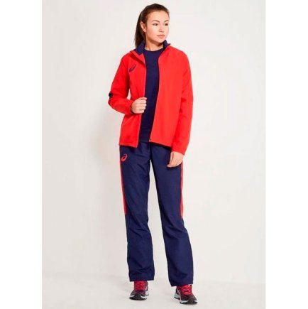 Спортивный костюм ASICS Woman Lined Suit 156864-0600 женский цвет: синий/красный