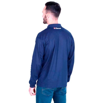 Поло с длинным рукавом Zeus POLO BASIC M/L Z01062 цвет: темно-синий