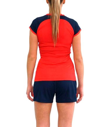 Форма волейбольна ASICS WOMAN VOLLEYBALL CAP SLEEVE SET 156862-0600 жіноча колір: червоний/синій