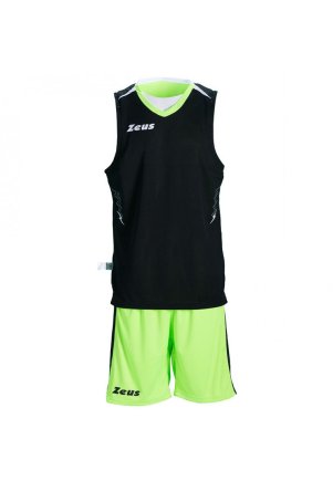 Баскетбольная форма Zeus KIT JAM Z00736 цвет: салатовый/черный