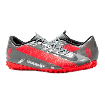 Сороконожки Nike JR Mercurial VAPOR 13 ACADEMY TF AT8145-906 цвет: серый/красный