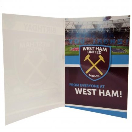 Привітальна листівка музична Вест Хем Юнайтед West Ham United FC