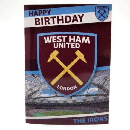 Привітальна листівка музична Вест Хем Юнайтед West Ham United FC