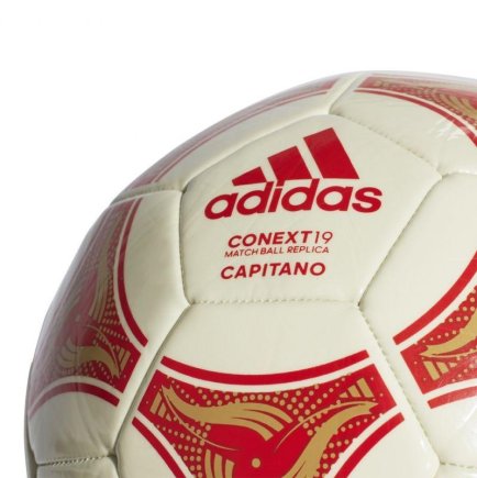 Мяч футбольный Adidas Conext 19 Capitano DN8640 размер 4 цвет: белый/красный (официальная гарантия)