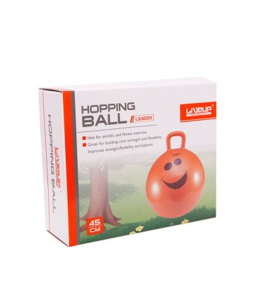 Фитбол детский с ручкой LiveUp Hopping Ball (45 см) LS3220 цвет: оранжевый