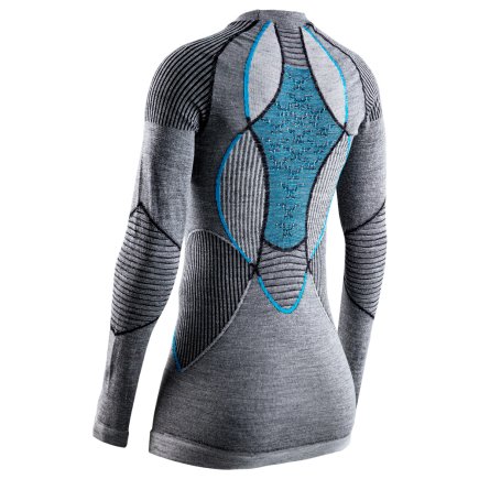 Терморубашка X-Bionic Apani 4.0 Merino Shirt Round Neck Long Sleeves Woman AP-WT06W19W колір: сірий