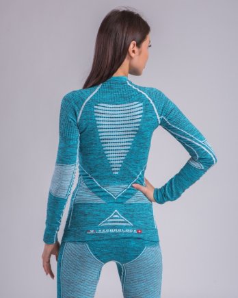 Терморубашка X-Bionic Energy Accumulator® EVO Melange Lady Shirt I100668 цвет: голубой