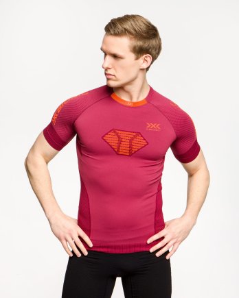 Футболка с коротким рукавом X-Bionic REGULATOR Run Speed Shirt SH SL Men RT-RT00S19M цвет: бордовый