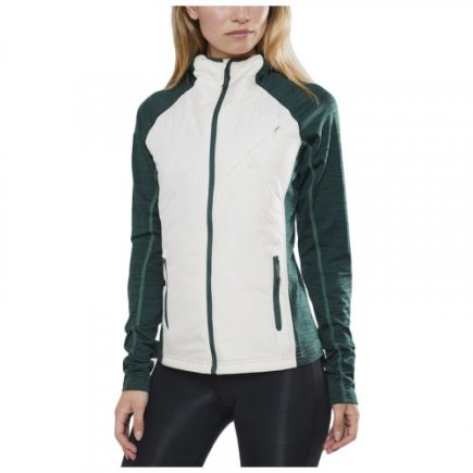 Куртка Craft Polar LT PD Midlayer  1908014 женская цвет: белый/зеленый