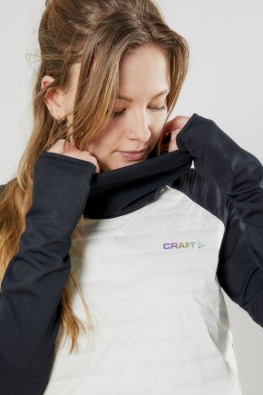 Толстовка спортивная Craft SubZ Sweater  1907699 женская цвет: черный/белый