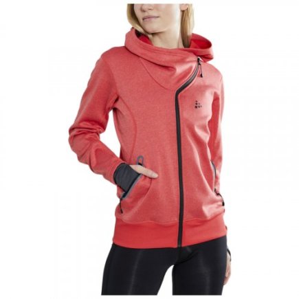 Толстовка Craft Sports Fleece Assymetric 1908010 жіноча колір: червоний