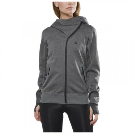 Толстовка Craft Sports Fleece Assymetric  1908010-975000 женская цвет: серый