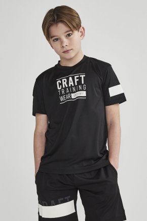 Футболка спортивна Craft FOCUS TEE JR 1908887-999000 дитяча колір: чорний