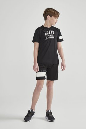 Футболка спортивна Craft FOCUS TEE JR 1908887-999000 дитяча колір: чорний
