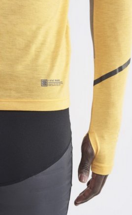 Футболка з довгим рукавом Craft SubZ LS Wool Tee Man 1907712-557200 колір: жовтий