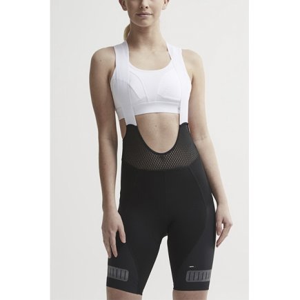 Велотріко Craft Hale Glow Bib Shorts 1907131-999000 жіночі колір: чорний / білий