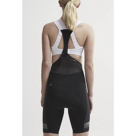 Велотріко Craft Hale Glow Bib Shorts 1907131-999000 жіночі колір: чорний / білий