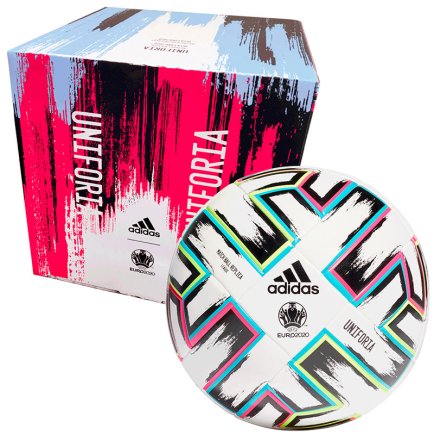 Мяч футбольный Adidas Uniforia League BOX EURO 2020 FH7376 размер 4 цвет: мультиколор (официальная гарантия)