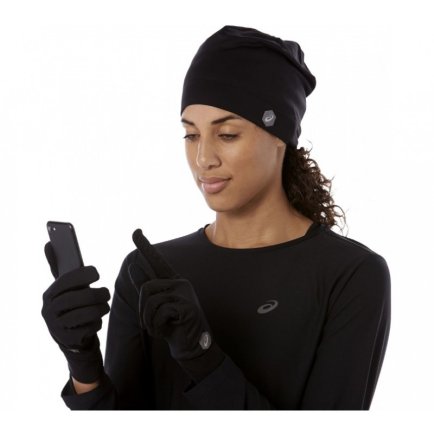Набор (шапка+перчатки) Asics RUNNING PACK 3013A035-001 цвет: черный