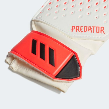Вратарские перчатки Adidas Predator 20 TRAINING FJ5981 детские цвет: белый/оранжевый - Официальная Продукция