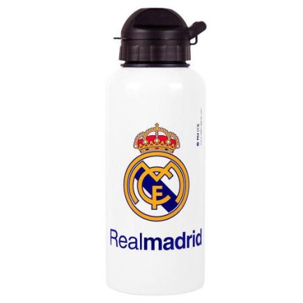 Бутылка для воды Real Madrid F.C. Aluminium Drinks Bottle WHT (емкость для воды Реал) 400 мл