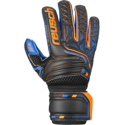 Воротарські рукавиці Reusch S1 Goalkeeper gloves Roll Finger Junior 5072217-7083 колір: чорний/синій