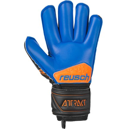 Воротарські рукавиці Reusch S1 Goalkeeper gloves Roll Finger Junior 5072217-7083 колір: чорний/синій