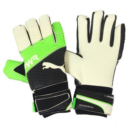 Вратарские перчатки Puma Evo Power Grip 2.3 041224-32 цвет: белый/салатовый