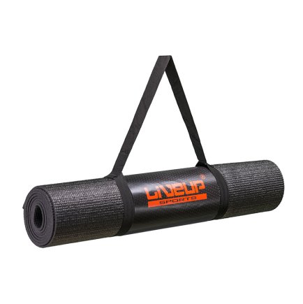 Коврик для йоги LiveUp Yoga Mat Total Black 180x61x0,4 см LS3231-04blk