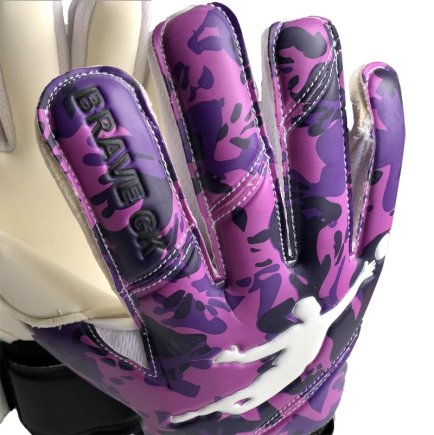 Воротарські рукавиці Brave GK REFLEX CAMO PURPLE колір: фіолетовий/білий