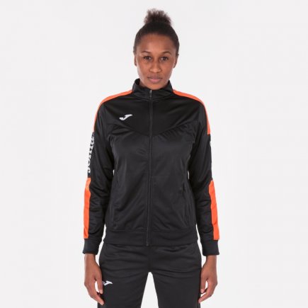 Спортивна кофта Joma CHAMPION IV WOMAN 900380.108 жіноча колір: чорний/помаранчевий