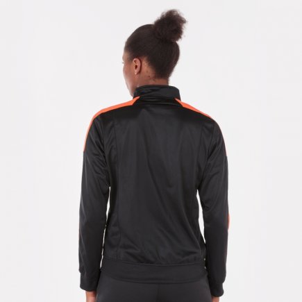 Спортивна кофта Joma CHAMPION IV WOMAN 900380.108 жіноча колір: чорний/помаранчевий