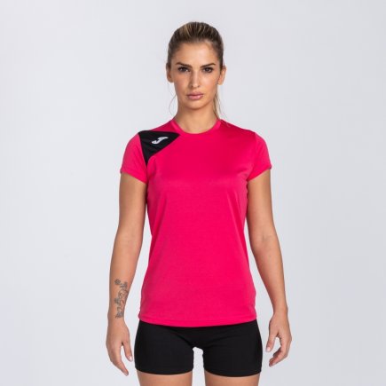 Футболка жіноча Joma SPIKE II 900868.501 колір: рожевий/чорний