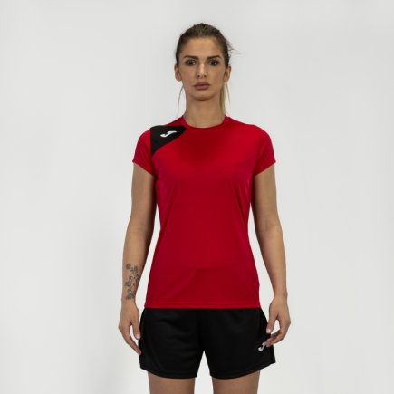 Футболка женская Joma SPIKE II 900868.601 цвет: красный/черный