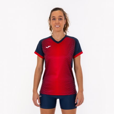 Футболка жіноча Joma SUPERNOVA 900890.336 колір: темно-синій/червоний