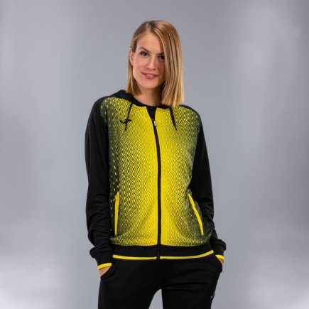 Спортивная кофта Joma SUPERNOVA 900891.109 женская цвет: черный/желтый