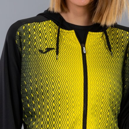 Спортивная кофта Joma SUPERNOVA 900891.109 женская цвет: черный/желтый