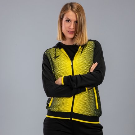 Спортивная кофта Joma SUPERNOVA 900891.109 женская цвет: черный/желтый