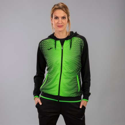 Спортивна кофта Joma SUPERNOVA 900891.117 жіноча колір: чорний/зелений