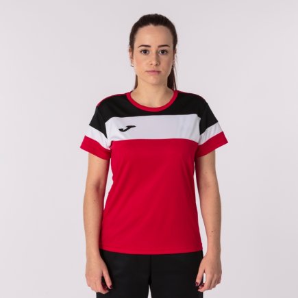 Футболка жіноча Joma CREW IV WOMAN 901039.601 колір: червоний/чорний/білий