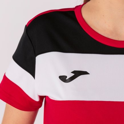 Футболка жіноча Joma CREW IV WOMAN 901039.601 колір: червоний/чорний/білий