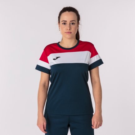 Футболка женская Joma CREW IV WOMAN 901039.336 цвет: темно-синий/красный/белый