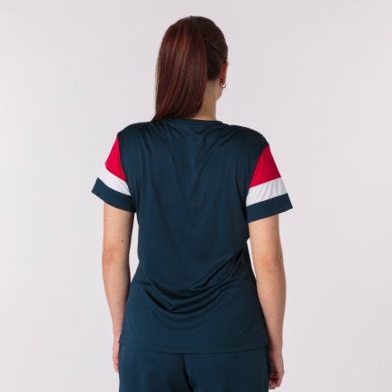 Футболка женская Joma CREW IV WOMAN 901039.336 цвет: темно-синий/красный/белый